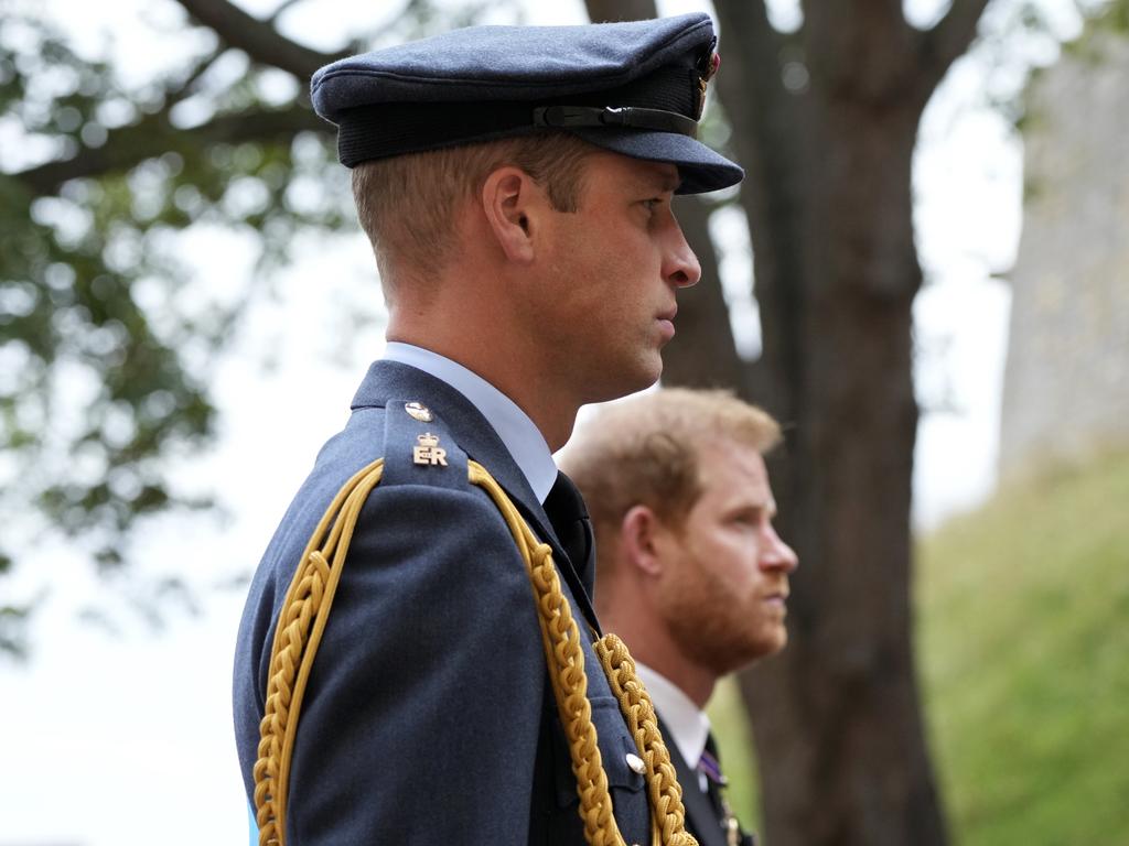 Prince William and Prince Harry at the Queen’s funeral (Photo by Jon Super - WPA Pool/Getty Images)