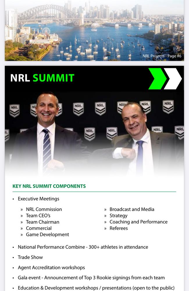 Proposal for an NRL draft. Picture: Supplied