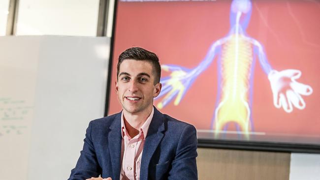 Joshua Pate has one year left in his PhD investigating a child’s concept of pain. Picture: Carmela Roche