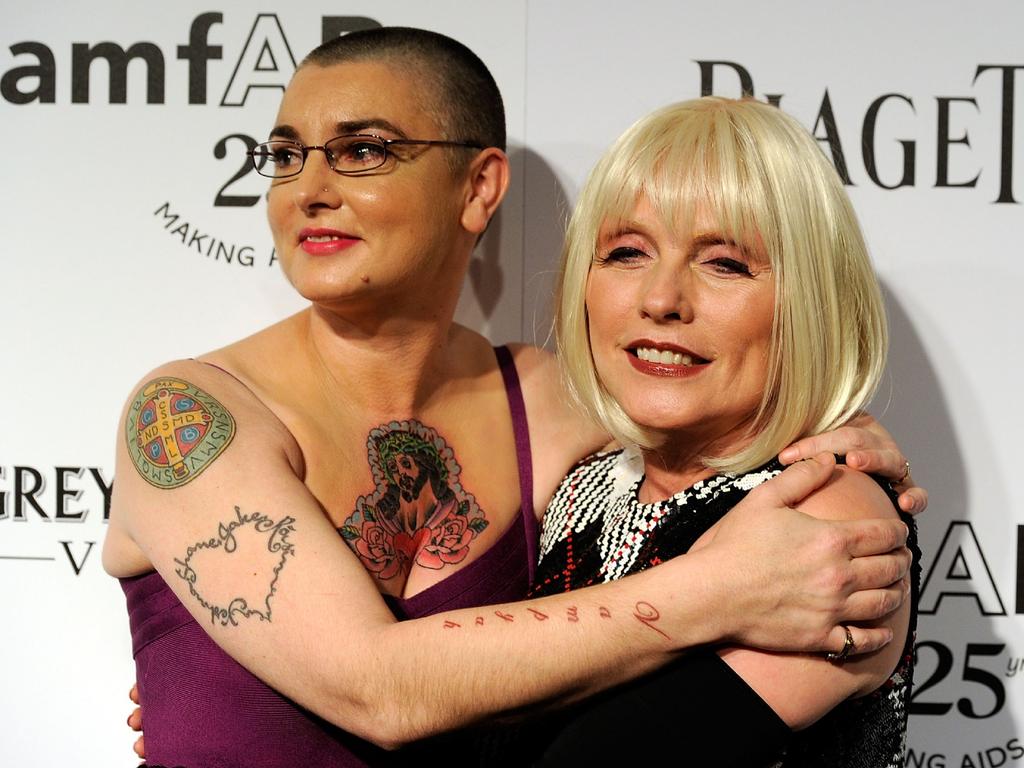 Sinead O'Connor with Blondie’s Deborah Harry in 2011. Picture: Getty Images/AFP