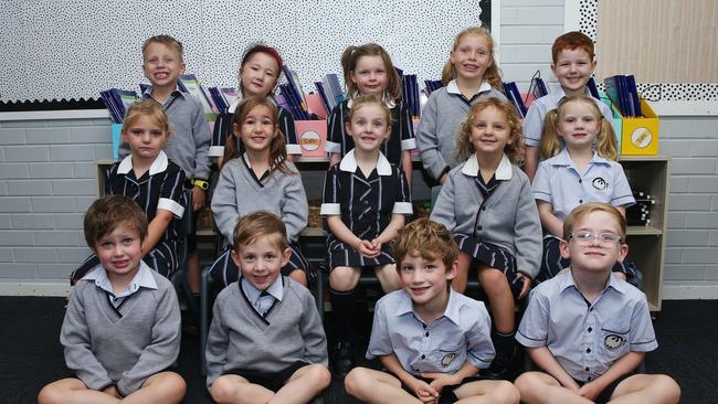 Christian College Bellarine Class Prep D Back row L-R: Spencer Ellis, Grace Dickinson, Ailbhe McGrenaghan, Emmeline Andrews, Cohen Penfold. Middle row: Vivien Davies, Ruby Kerrison, Aria Curtis, Thea Sharman, Lara Watson. Front row: Jasper Wiggins, Maxwell Heaton, Eddie Baird, Louis Gaffney.