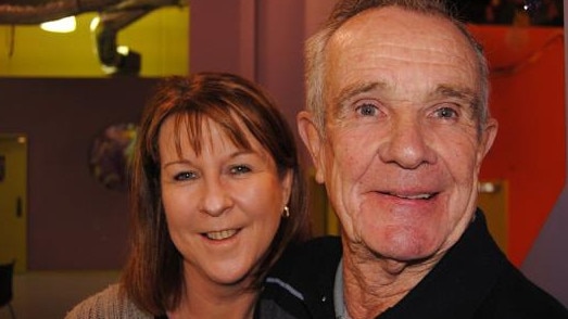 William Keating (right) fell into a construction ditch near his aged care home in 2018.