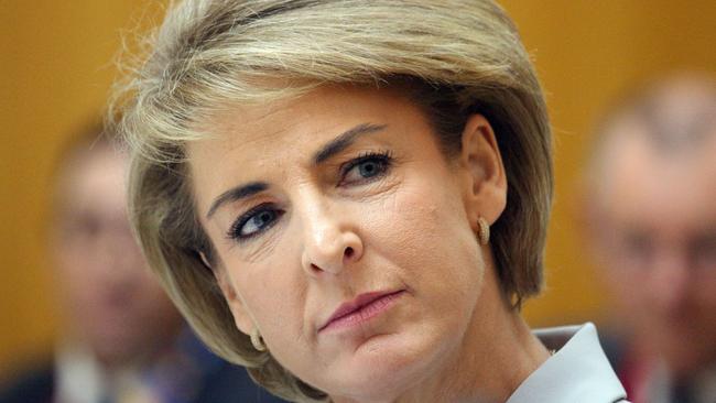 Senator Michaelia Cash at senate estimates in Parliament House in Canberra.