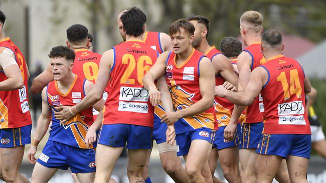 Maribyrnong Park celebrate. Picture: Andrew Batsch