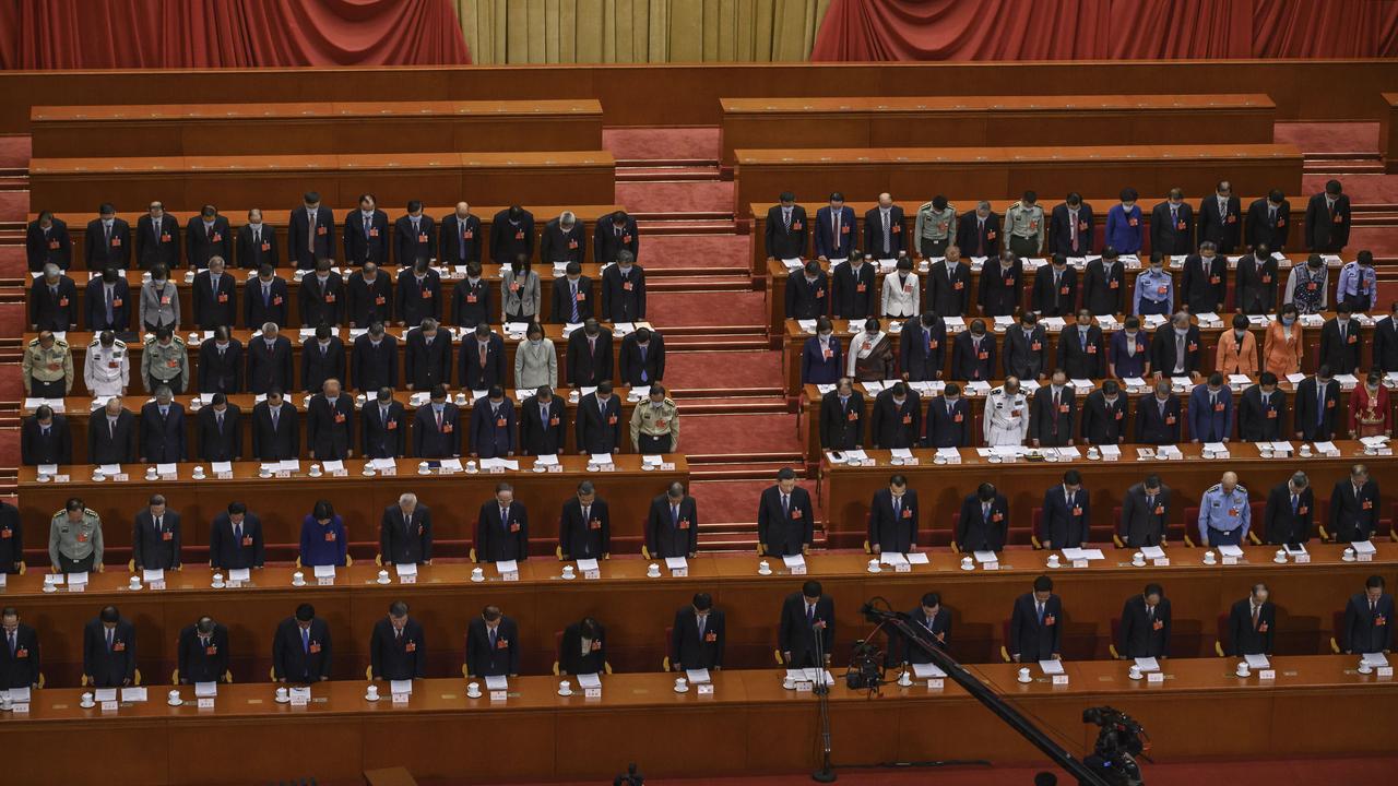 Beijing has removed references to “peaceful reunification” with Taiwan from its annual work report, signalling the country will take a stronger stance against the island territory. Picture: Kevin Frayer/Getty Images