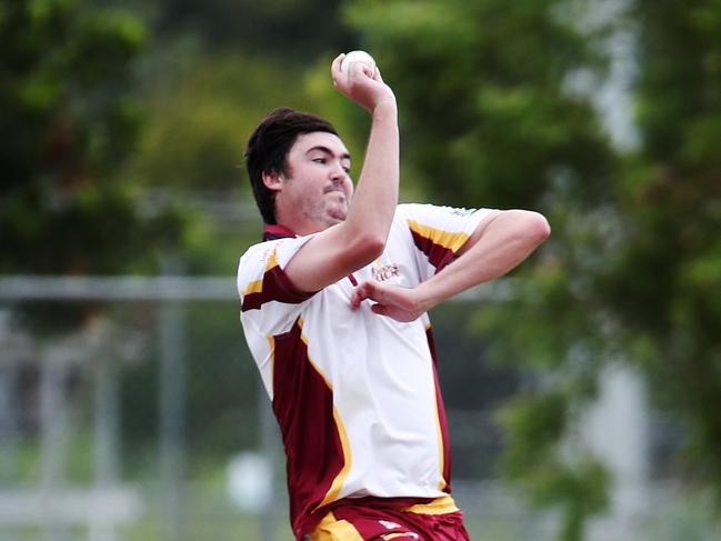 Atherton's Mitchell Steele in the Cricket Far North match between Mulgrave and Atherton, held at Walker Road sports complex, Edmonton. Picture: Brendan Radke