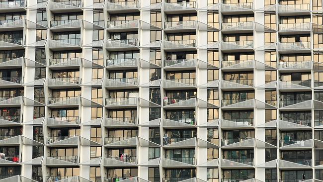 High-rise buildings across Melbourne, including the Lacrosse building at Docklands, have faced scrutiny in the wake of the Grenfell Tower tragedy. Picture: Scott Barbour