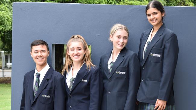 Earnshaw State College school captains – Madeline Milton-Sheahan, Ryan Abraham, Taylor Sutherland, and Amitoj Singh. Photo – contributed.