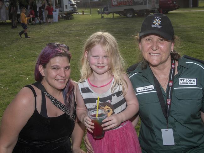 Destini White, Harper Martin, Lyn White Mildura Christmas Carols 2024. Picture: Noel Fisher