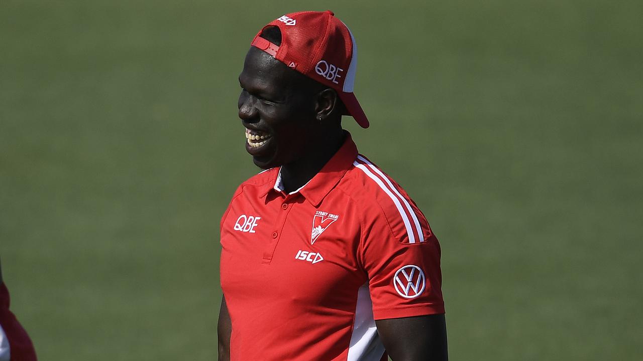 Aliir Aliir signed a four-year deal to join Port Adelaide.. Picture: Ian Hitchcock/Getty Images