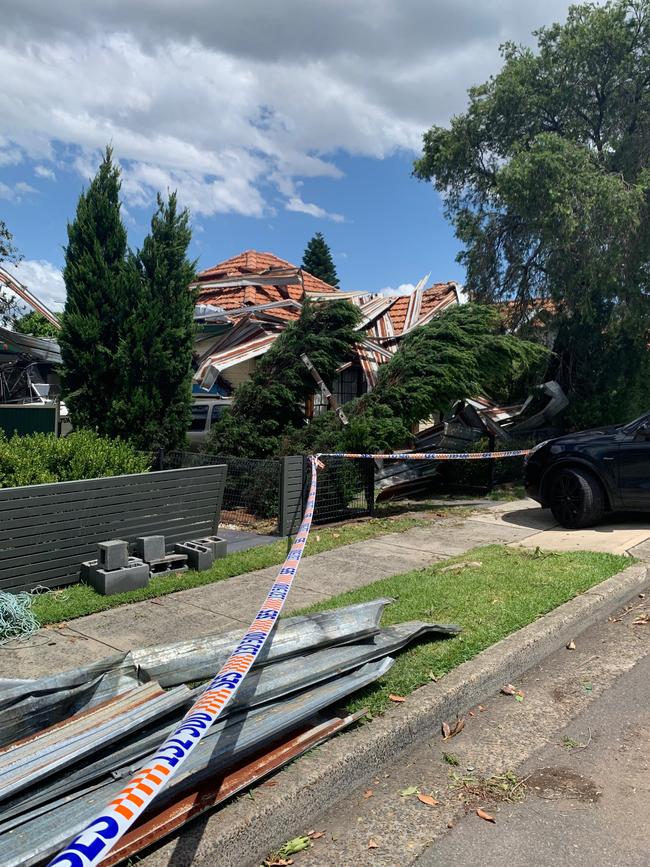 The destroyed house on Eleanor St, Rosehill.