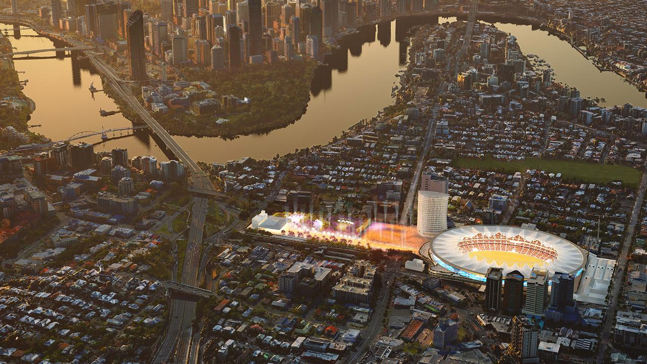 An artist impression of the proposed Gabba redevelopment.