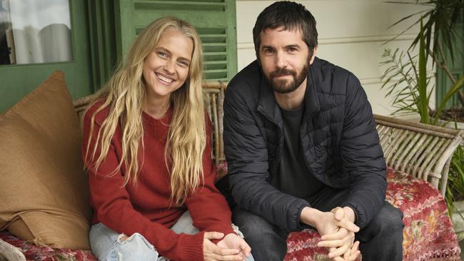 Palmer and Sturgess play former lovestruck teenagers who reconnect through music. Picture: BINGE / Joel Pratley