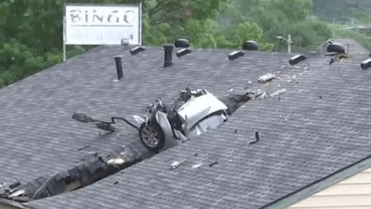 Car crashes on roof, second time in 3 months