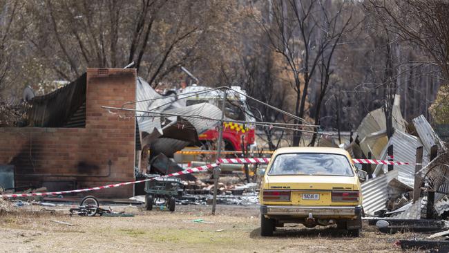 A fire affected property in Rappville. Picture: AAP