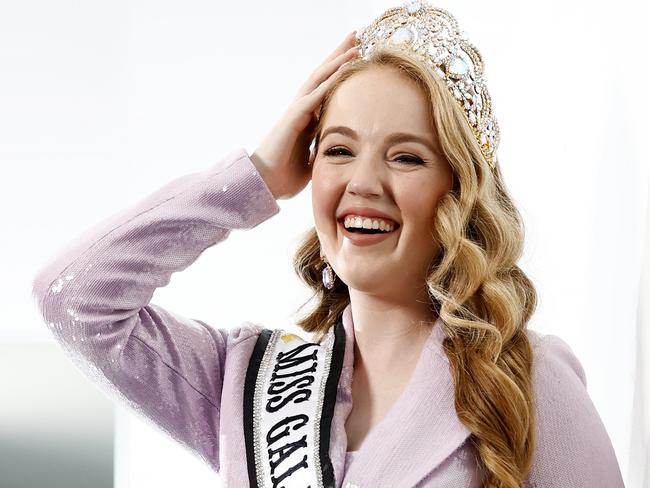DAILY TELEGRAPH MAY 16, 2025. Brooke Murray, 27, is the Miss Galaxy 2025 Australia winer and will compete on the world stage in Orlando, Florida, in August. Picture: Jonathan Ng