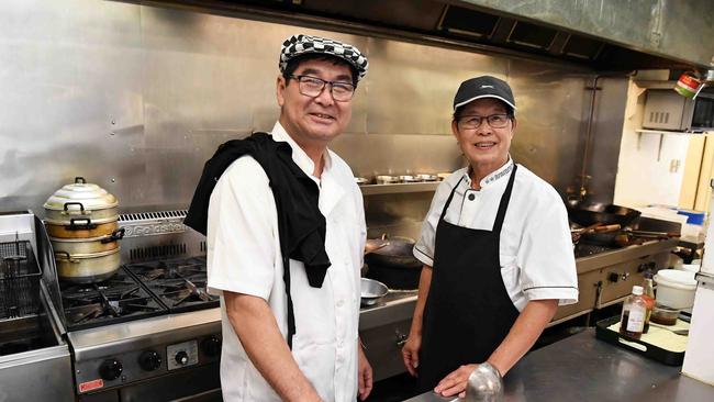 Chef Allan Tie and cook Ken Liang pictured at China Jade Restaurant. Photo: Patrick Woods.