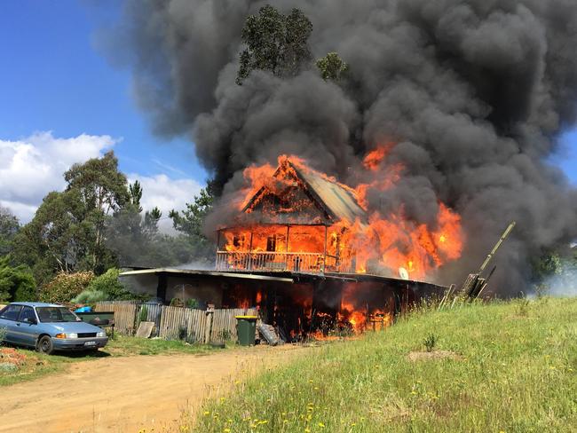 Mark Gordon Bird set fire to the family’s Geeveston home. Picture: Stewart Wardlaw