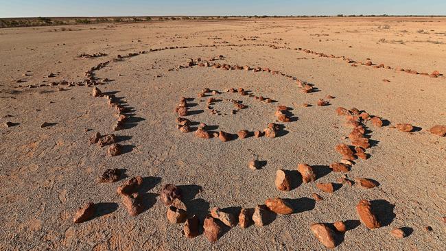 The spectacular stone arrangement. Picture: Lyndon Mechielsen/The Australian