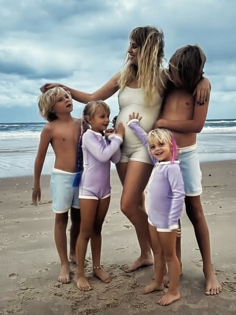 Teresa Palmer is expecting her fifth child with husband Mark Webber. Picture: Instagram.