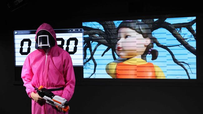 Participants take part in an event where they play the games of Netflix smash hit ‘Squid Game’ at the Korean Cultural Centre in Abu Dhabi. Picture: Giuseppe Cacace/AFP