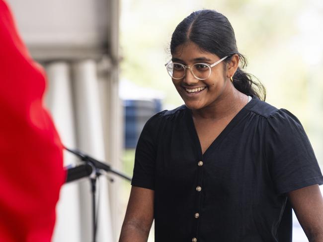 Toowoomba Young Citizen of the Year Rheanca Lincoln at the Toowoomba Australia Day celebrations at Picnic Point, Sunday, January 26, 2025. Picture: Kevin Farmer