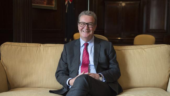 Alexander Downer in his office at the High Commission of Australia in London. Picture: i-Images.