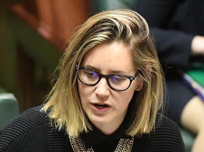 Steph Ryan, member for Euroa speaks during question time inside the Legislative Assembly during the final sitting week of the parliament ahead of the November 24 state election at Parliament House in Melbourne, Wednesday, September 19, 2018. (AAP Image/James Ross) NO ARCHIVING