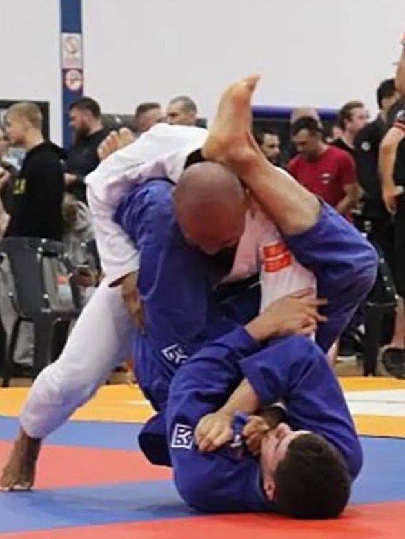 Kadek (in the white), has found a passion in jiu-jitsu. Picture: Instagram/kp.blindwarrior