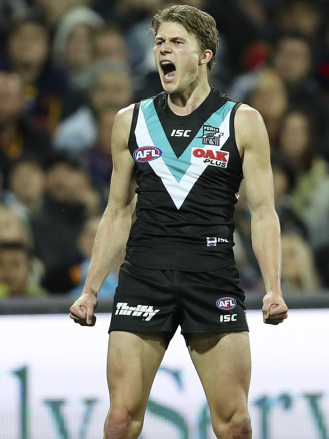 Xavier Duursma was one of Port Adelaide’s breakout young guns. Picture: Sarah Reed.