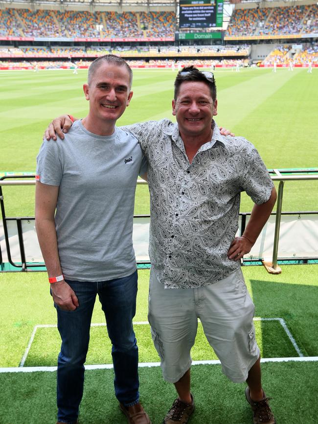 Socials at First Test, Australia v Pakistan at the Gabba. Wayne Wilson and Scott Troy Thursday 21st November 2019 (AAP Image - Richard Waugh