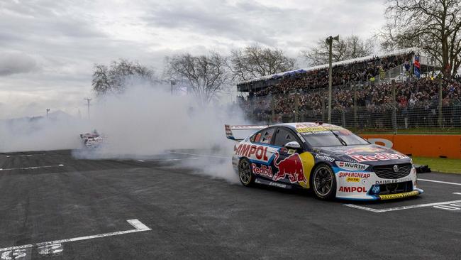 New Zealand driver Shane van Gisbergen wins and emotional ITM Auckland SuperSprint winning the round and the Jason Richards Trophy today during event 10 of the Repco Supercars Championship, Pukekohe, Auckland, New Zealand. 11 Sep 2022 Picture: Edge Photographics
