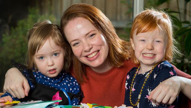 Mum-of-two Ellen Sowersby says childcare costs keep going up and eat up the government subsidy on offer. Picture: Jay Town