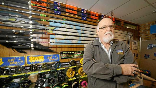 SAD DAY: Bruce Alvey from Alvey Reels has announced the business will close. Picture: Inga Williams