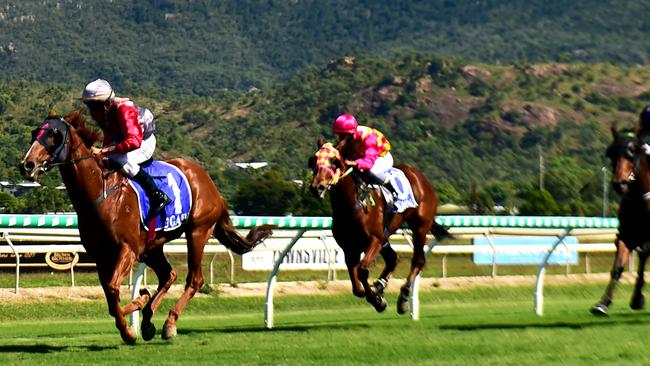 Eightfa takes the win, Jockey Frank Edwards and Trainer Alby Molino.