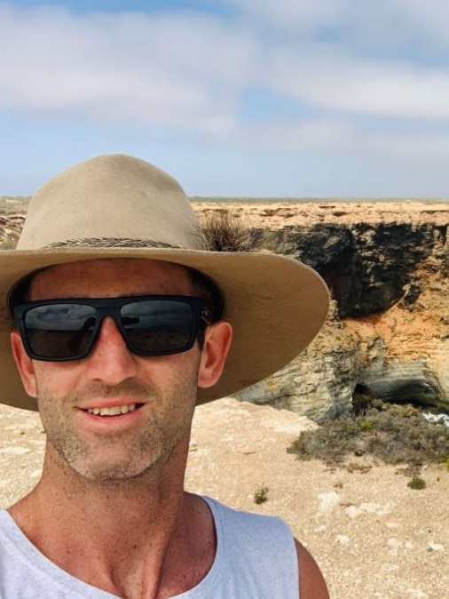 James Petrie, pictured on a road trip across the Great Australian Bight, died over the weekend aged 33.