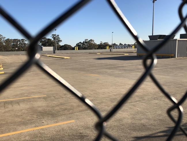 Picture showing the closed carpark.