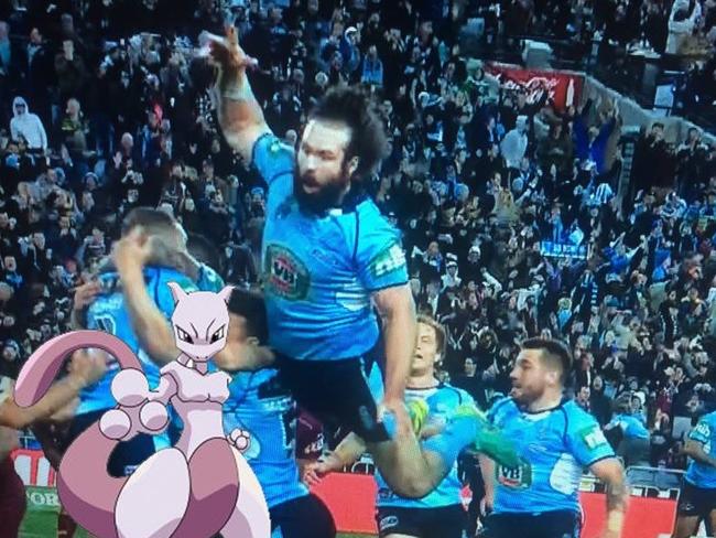 The internet has jumped on-board the Pokemon Go wagon too, and Wests Tigers star Aaron Woods was the feature of a viral Tweet.