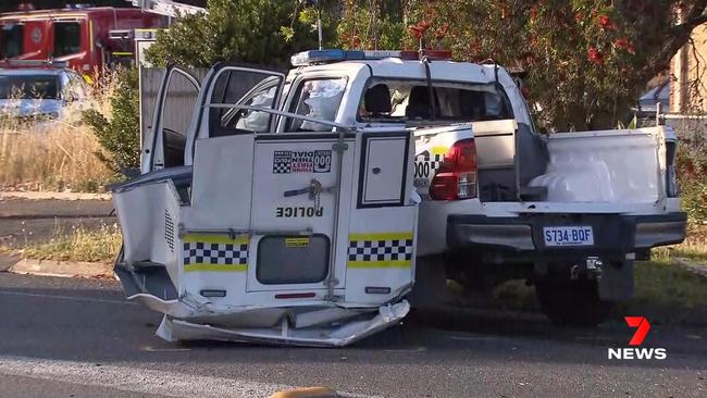 Two police officers were hit by Janelle Rogerson in October 2023. Picture: 7NEWS