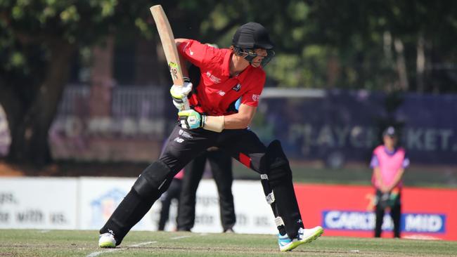 Sam Rahaley in action for Desert Blaze in the NT Strike League last year. Picture: NT Cricket