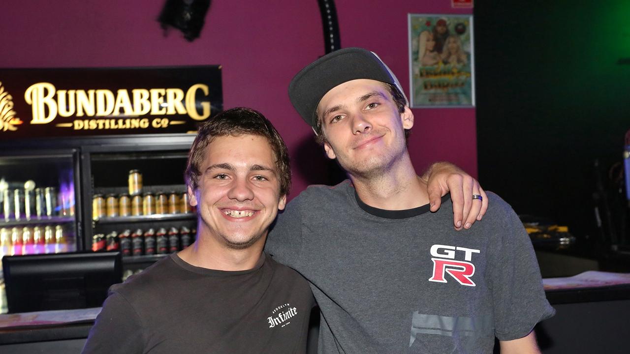 L-R Corey Coleman and Barry Richardson at Zodiac Nightclub.Photo Liam Fahey / Morning Bulletin