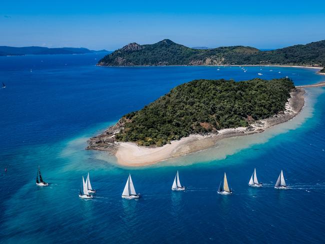 Yachts competing in one of Hamilton Island Race Week's regattas. Picture: Salty Dingo