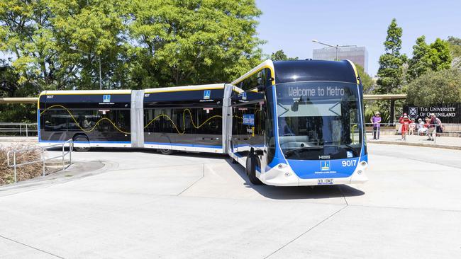 Brisbane Metro from UQ Lakes Station, St Lucia to Eight Mile Plains electric bus depot – Picture: Richard Walker