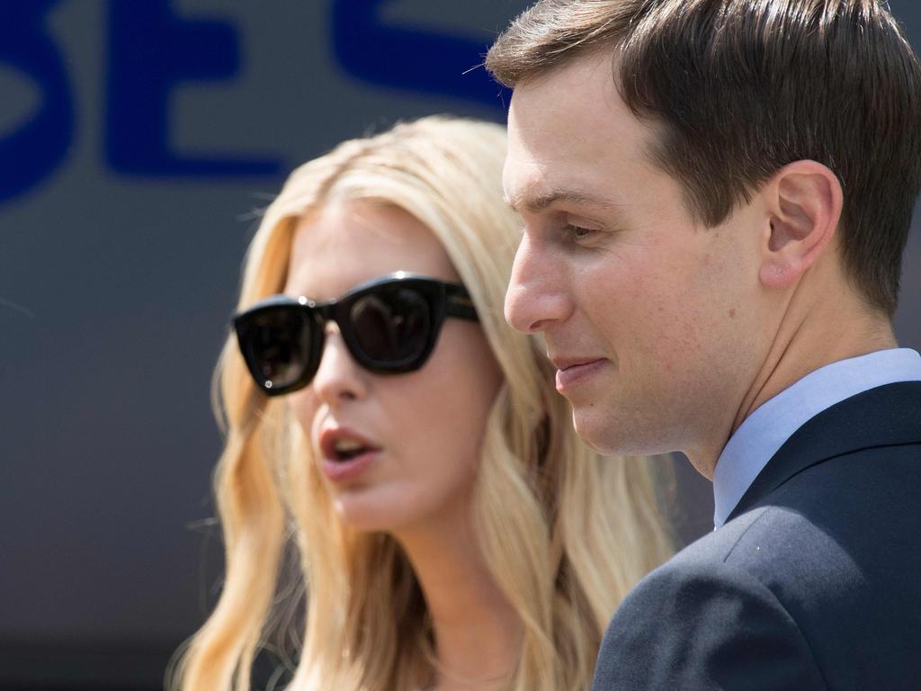 White House Senior Adviser Jared Kushner and Advisor to the President Ivanka Trump attend US First Lady Melania Trump's announcement of her "Be Best" children's initiative. Picture: AFP