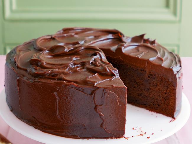 Chocolate mud cake from recipe in Baking issue of Delicious magazine.