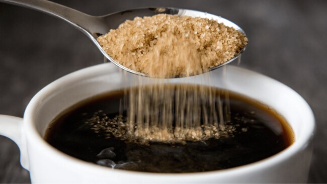 Adding any kind of sweetener is likely to reverse any benefits coffee has on your weight loss pursuit. Image: Getty