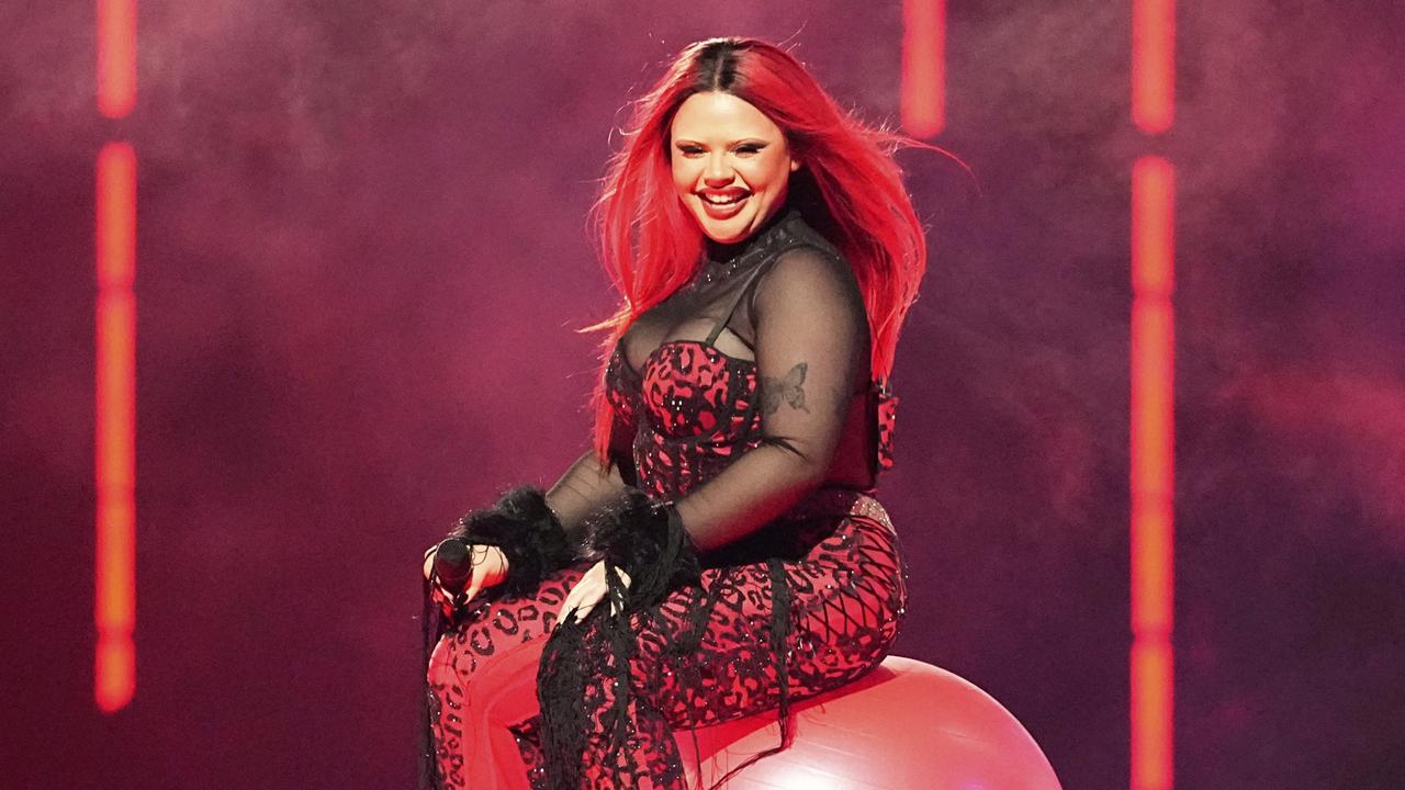 Miriana Conte from Malta bounces to Eurovision controversy in Basel. Picture: AP.
