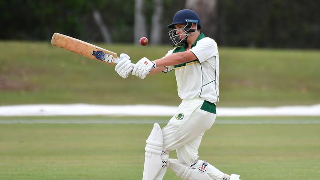 St Patrick's College batsman Lachlan Allen AIC First XI cricket between Padua College and St Patrick's College Saturday February 4, 2023. Picture, John Gass