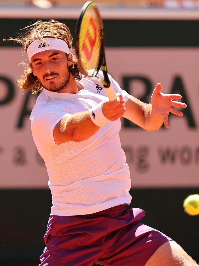 Stefanos Tsitsipas was not overawed in his first Grand Slam final.