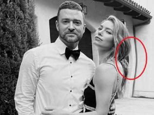 Strange detail in Jessica Biel and Justin Timberlake’s loved up photo
